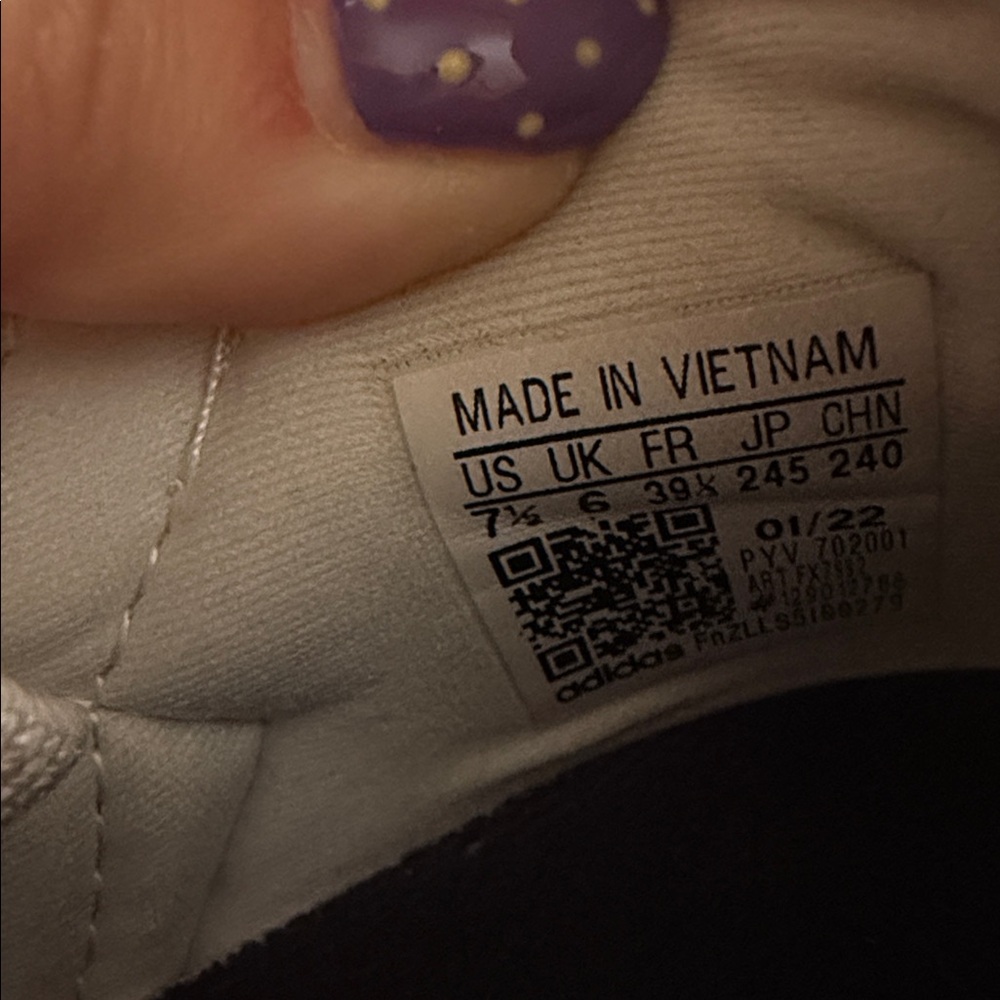 adidas White and Gray Athletic Sneakers - Picture 8 of 9
